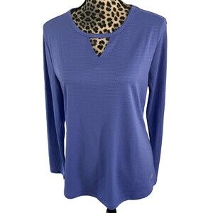 Reel Legends Women Top Blouse Size L Lavender Freeline Outdoor Minimalist